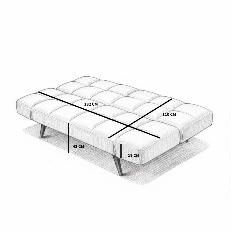 Schlafsofa 1,5-Sitzer Timo Eco-Leder anthrazit