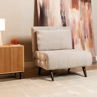 Schlafsessel Hanna recycelter Stoff beige