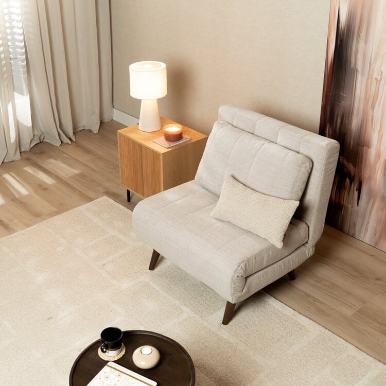 Schlafsessel Hanna recycelter Stoff beige