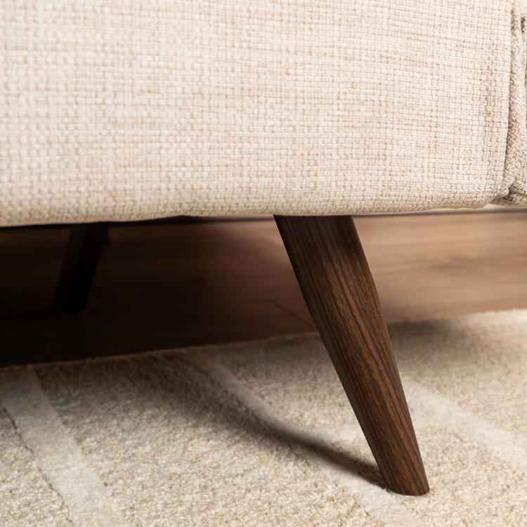 Schlafsofa 1,5-Sitzer Timo  recycelter Stoff beige