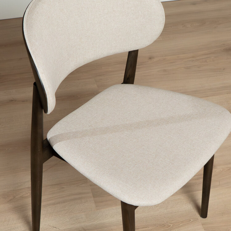 Esszimmerstuhl Bohdi Eiche dunkel / off white