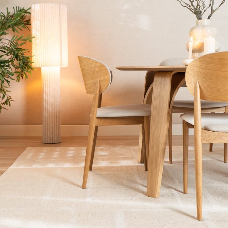 Esszimmerstuhl Bohdi Eiche Natur / off white