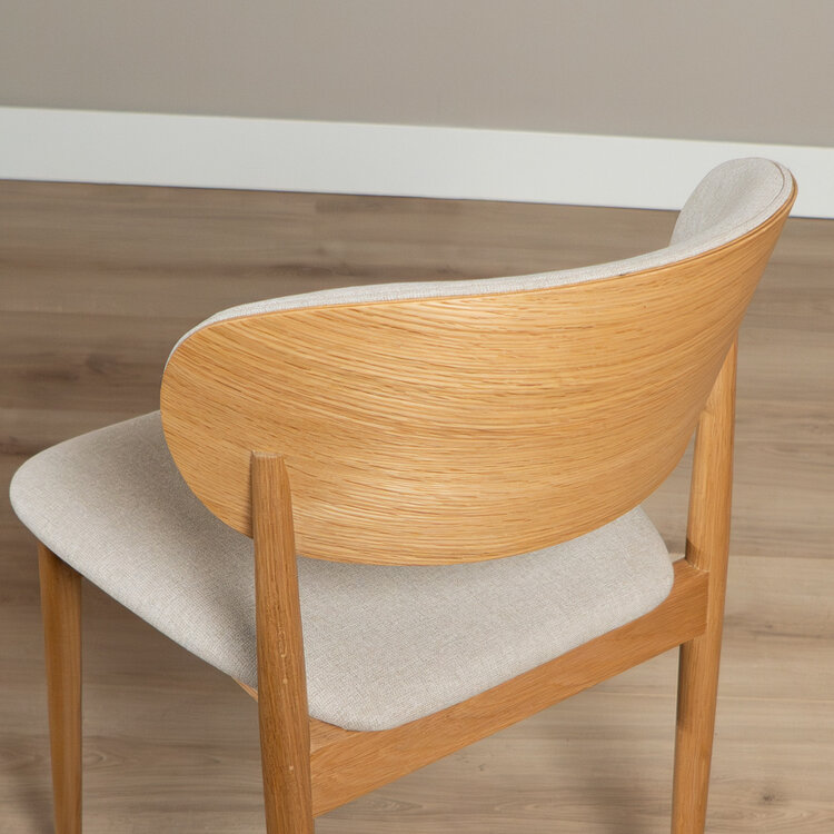 Esszimmerstuhl Bohdi Eiche Natur / off white