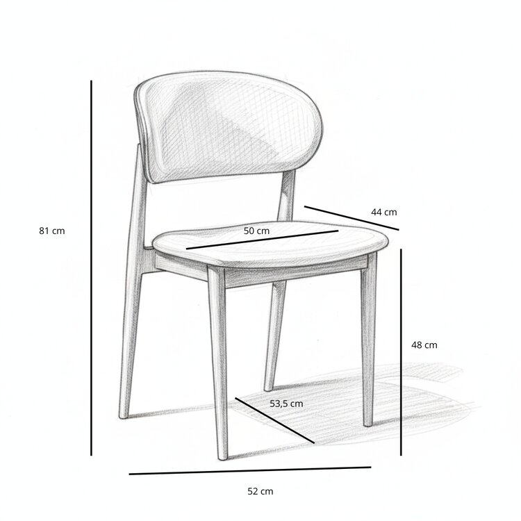 Esszimmerstuhl Bohdi Eiche Natur / off white