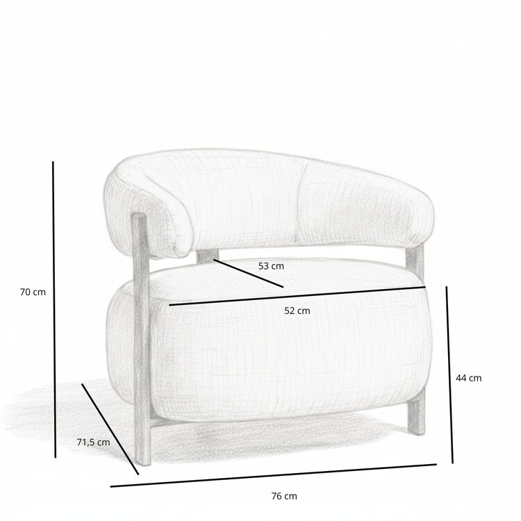 Sessel Grace Chenille beige