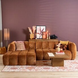 Ecksofa Luca Chenille kupfer links