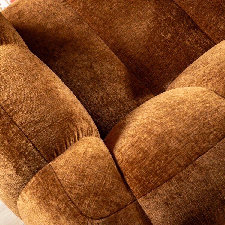 Ecksofa Luca Chenille kupfer links