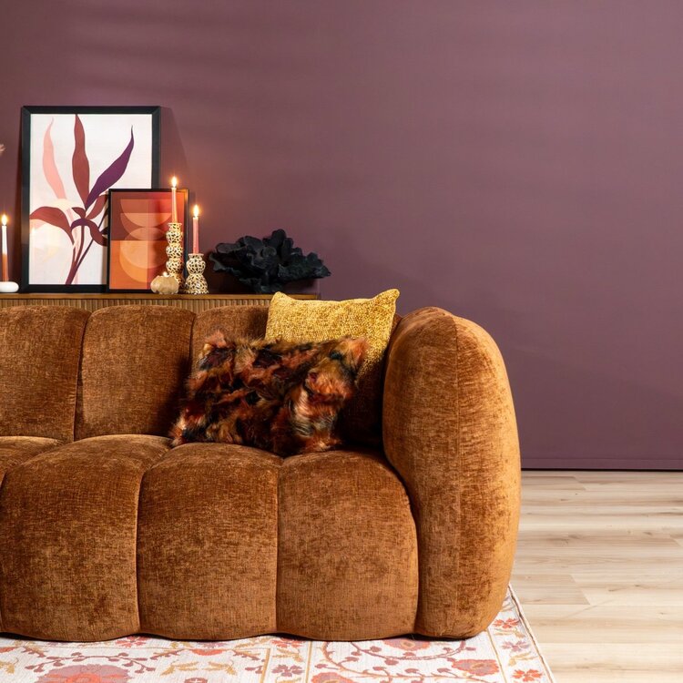 Ecksofa Luca Chenille kupfer links