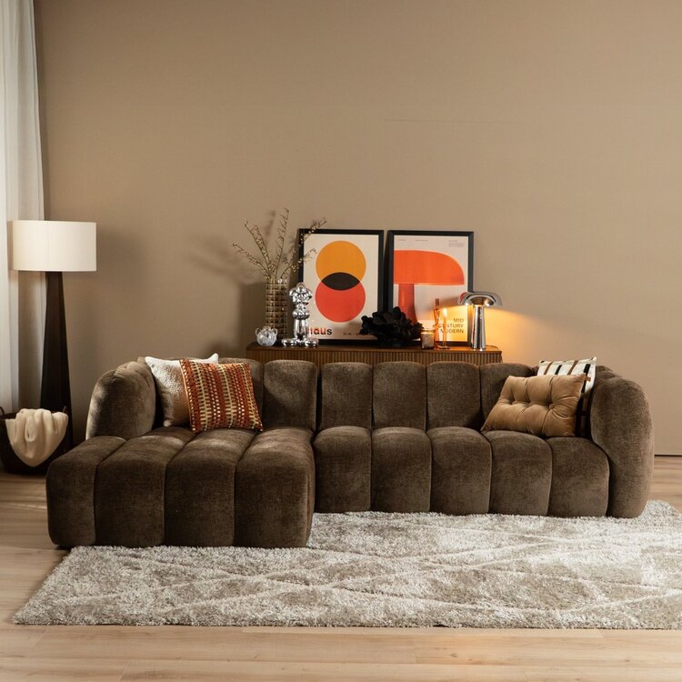 Ecksofa Luca Chenille mocha links