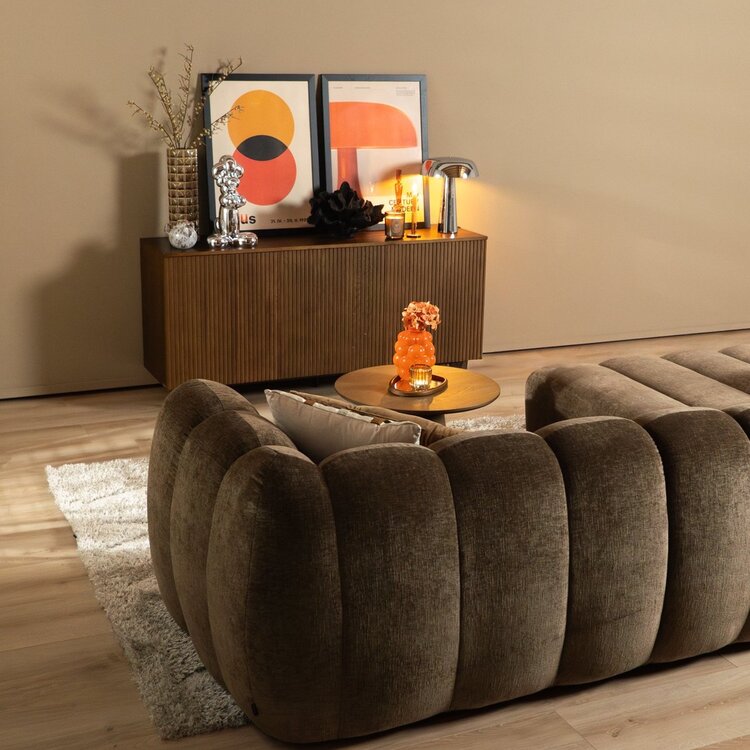 Ecksofa Luca Chenille mocha links