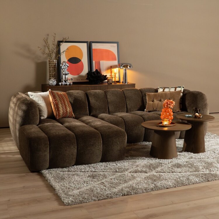 Ecksofa Luca Chenille mocha links