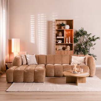 Ecksofa Luca Chenille peach links