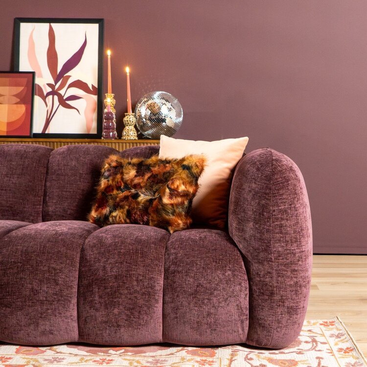 Ecksofa Luca Chenille lila links