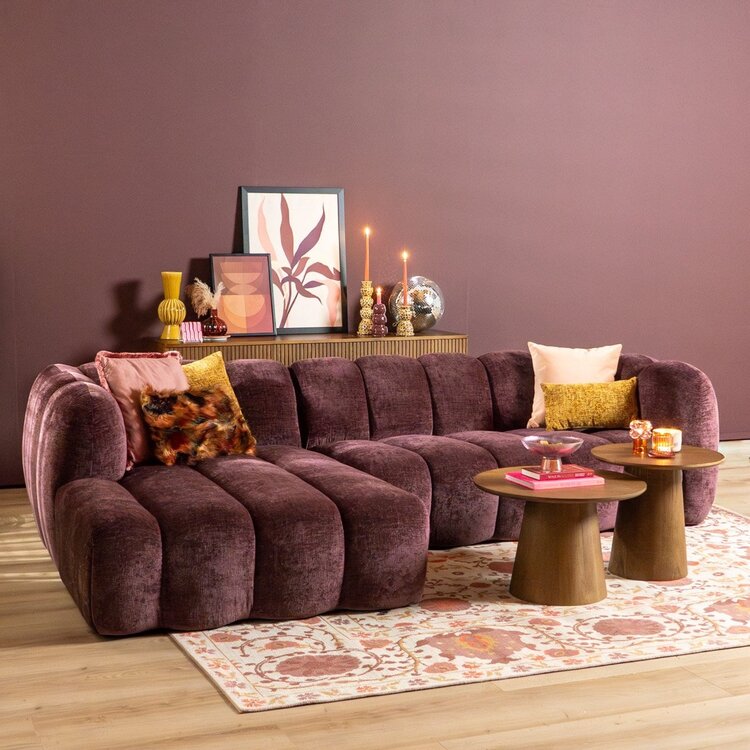 Ecksofa Luca Chenille lila links