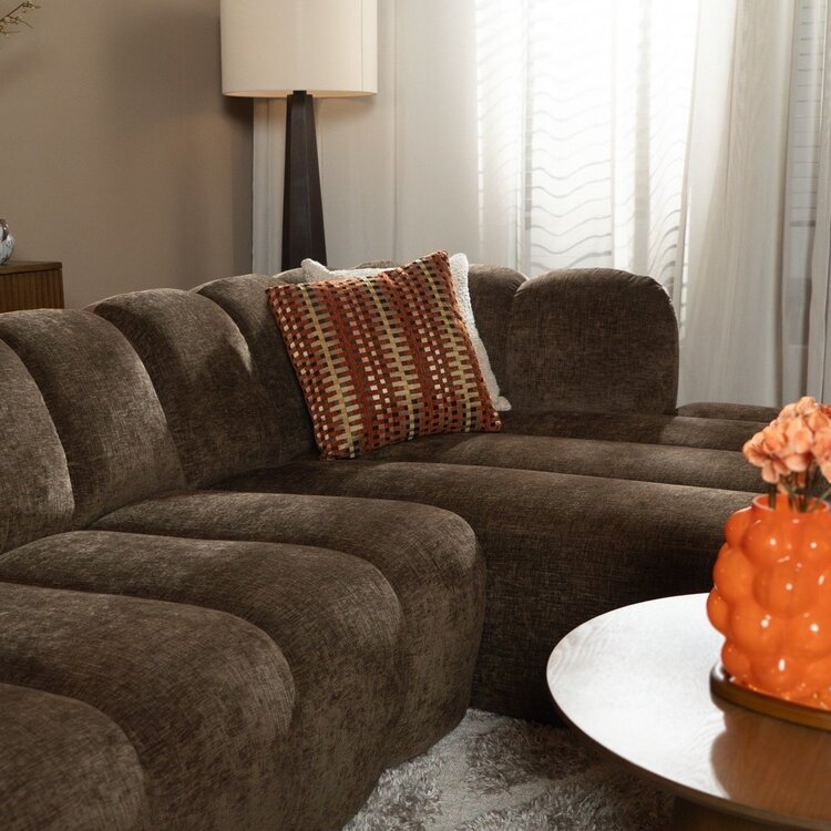 Ecksofa Luca Chenille mocha rechts