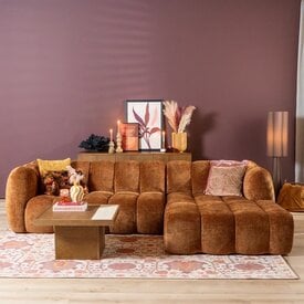 Ecksofa Luca Chenille kupfer rechts