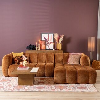 Ecksofa Luca Chenille kupfer rechts