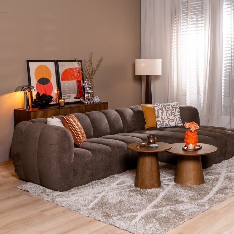 Ecksofa Luca Chenille braun rechts