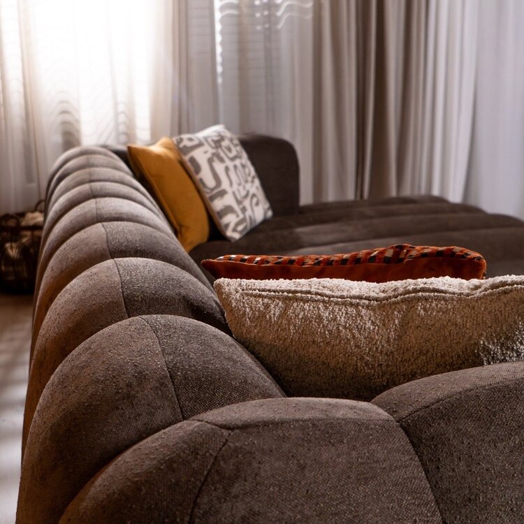 Ecksofa Luca Chenille braun rechts