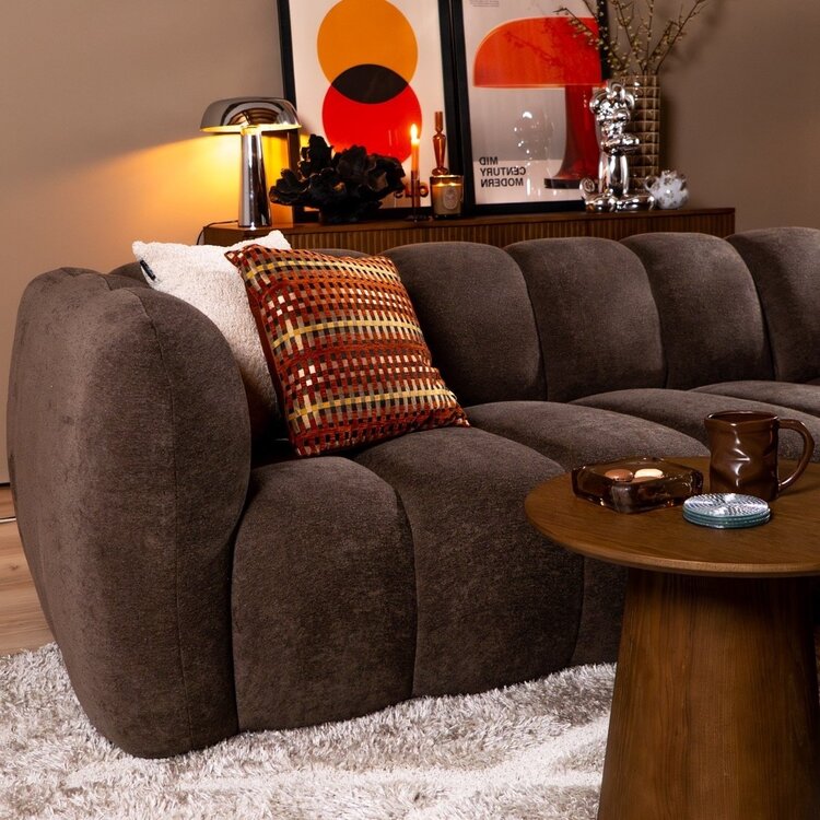 Ecksofa Luca Chenille braun rechts