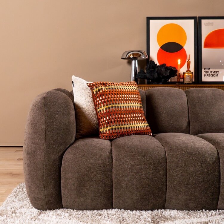 Ecksofa Luca Chenille braun rechts