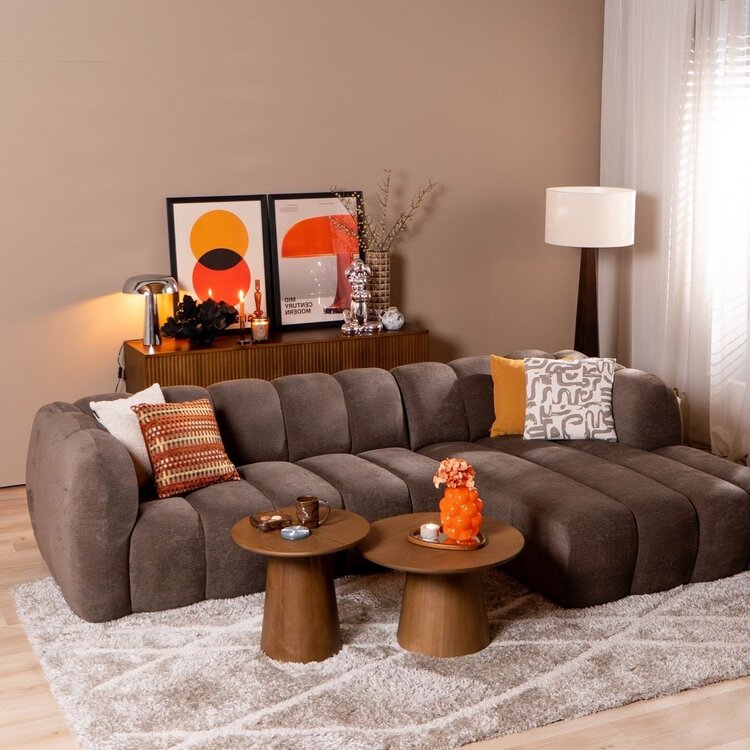 Ecksofa Luca Chenille braun rechts