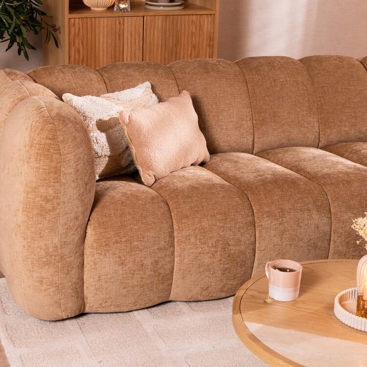 Ecksofa Luca Chenille peach rechts