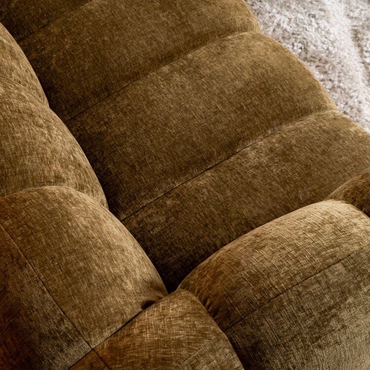 Ecksofa Luca Chenille olive grün rechts