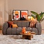 Chenille Sofa Luca 3-Sitzer braun