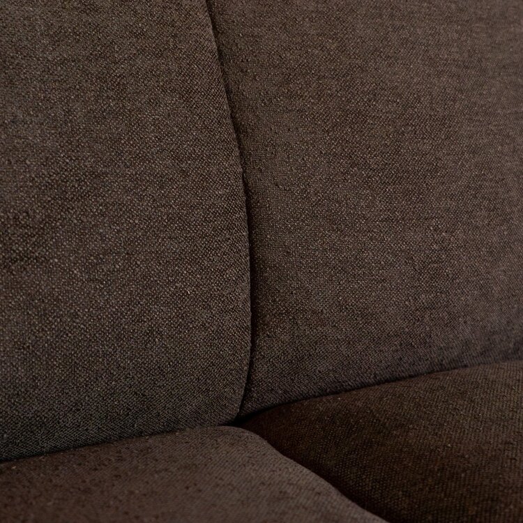 Chenille Sofa Luca 3-Sitzer braun