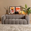 Bouclé Sofa Luca 3-Sitzer braun/grau