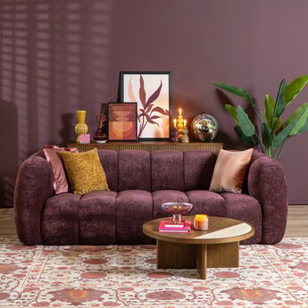 3-Sitzer Sofa Luca Chenille lila