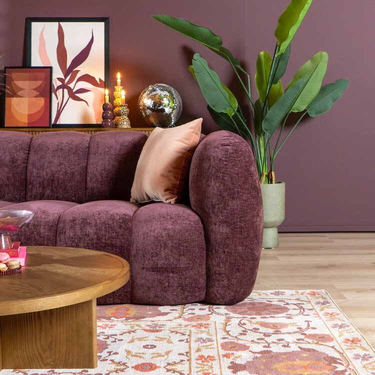 3-Sitzer Sofa Luca Chenille lila