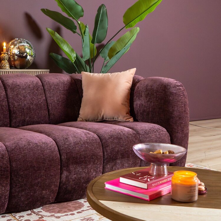3-Sitzer Sofa Luca Chenille lila