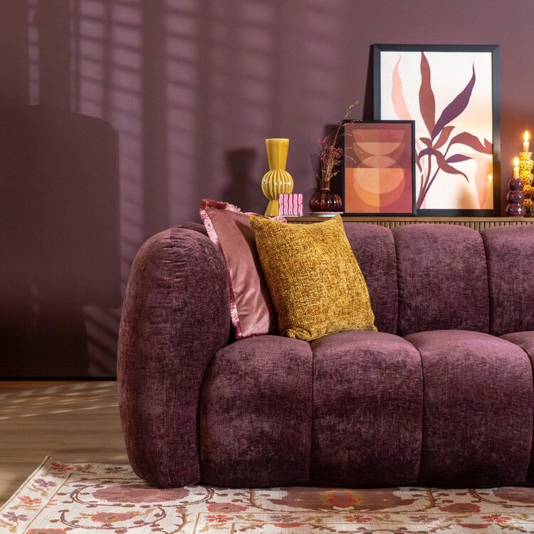 3-Sitzer Sofa Luca Chenille lila