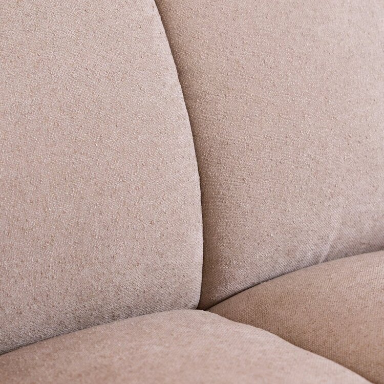 Chenille Sofa Luca 3-Sitzer beige