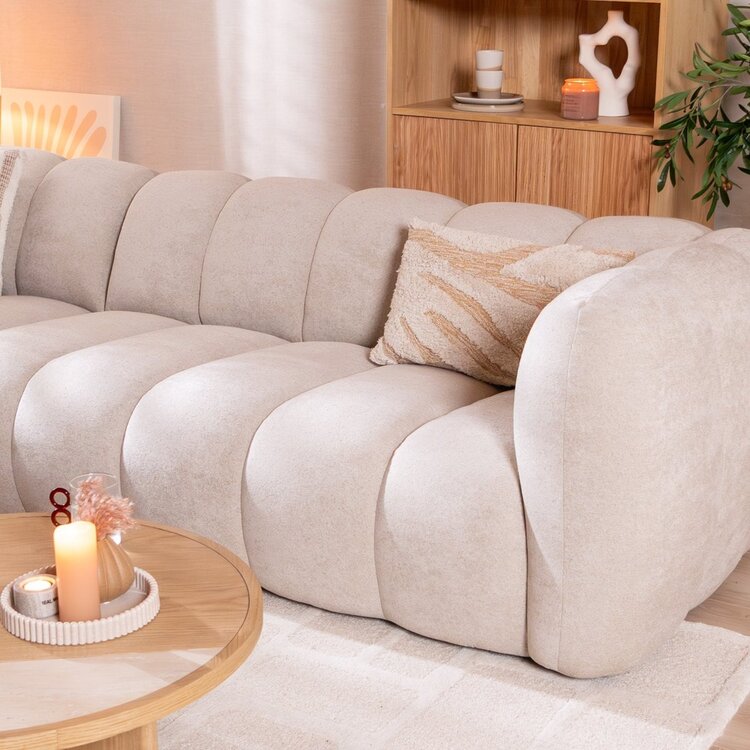 Ecksofa Luca Chenille beige links