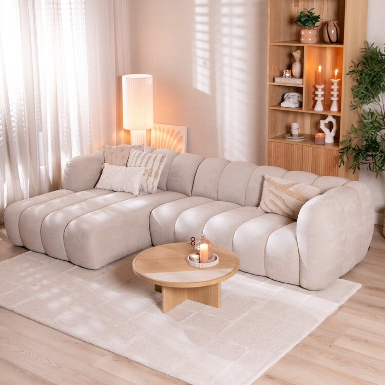 Ecksofa Luca Chenille beige links