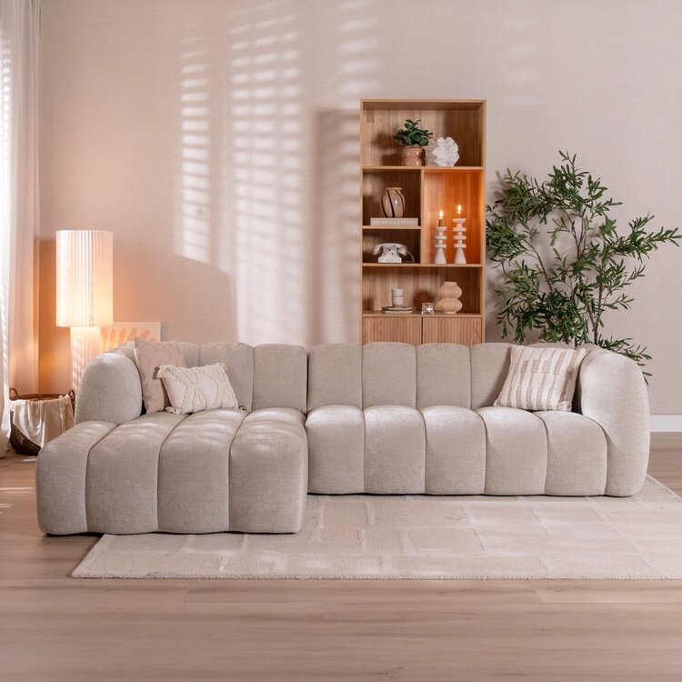 Ecksofa Luca Chenille sand links