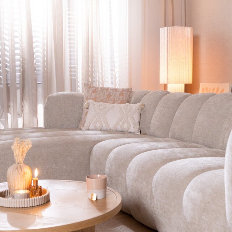 Ecksofa Luca Chenille sand links