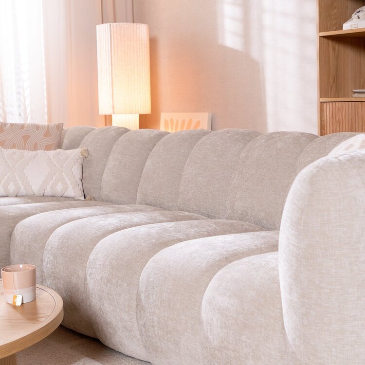 Ecksofa Luca Chenille sand links