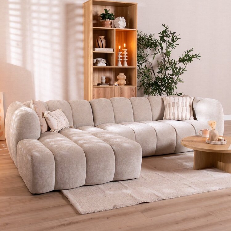 Ecksofa Luca Chenille sand links