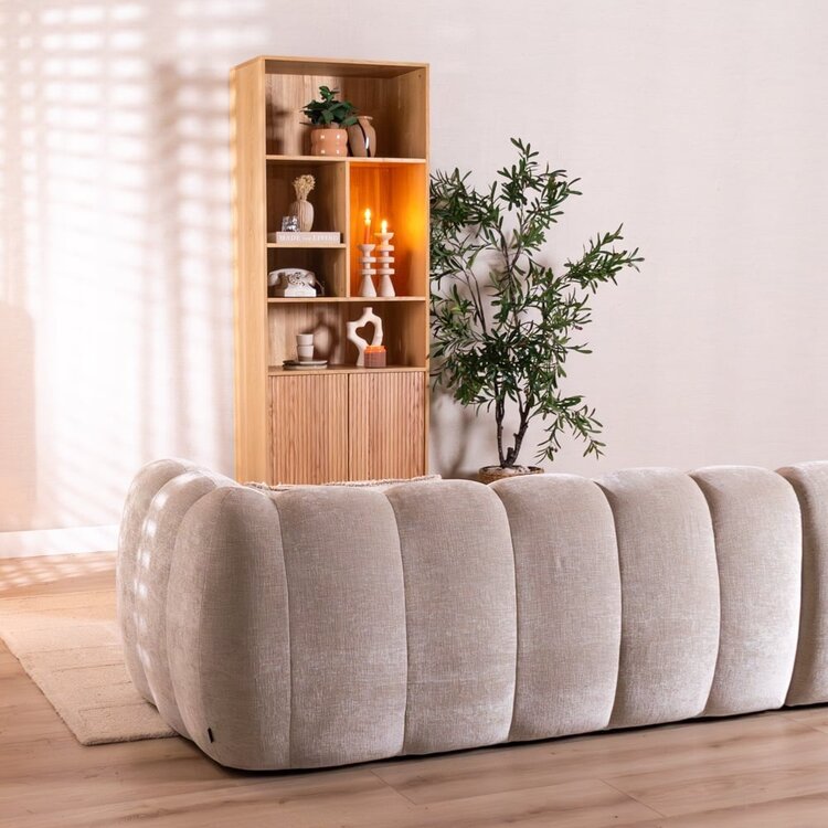 Ecksofa Luca Chenille sand links