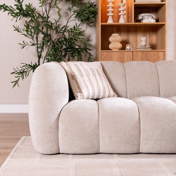 Ecksofa Luca Chenille sand rechts