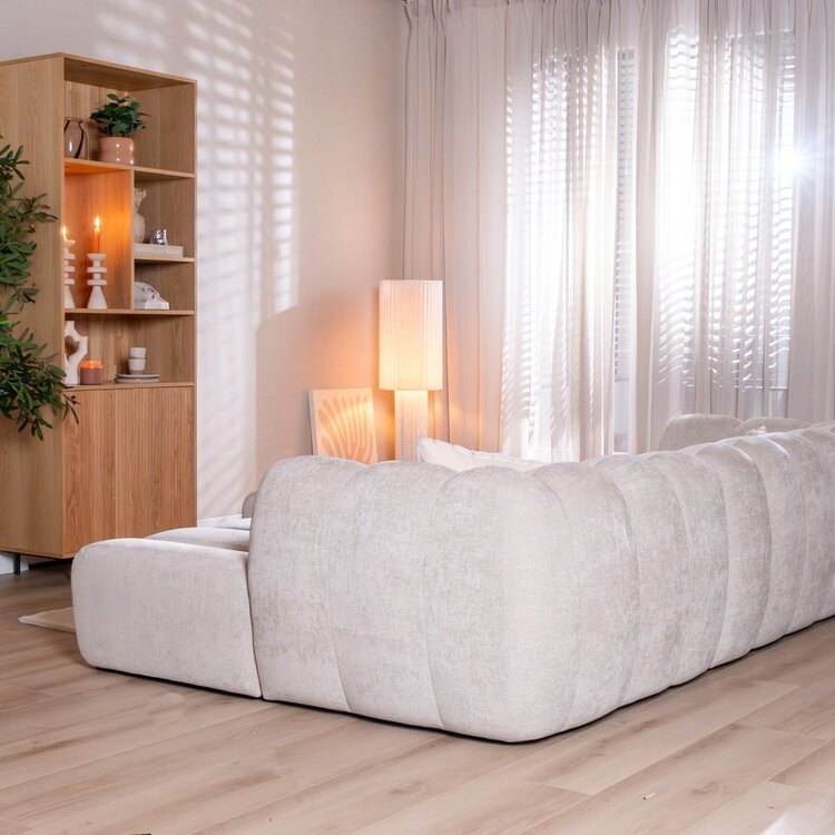 Ecksofa Luca Chenille sand rechts