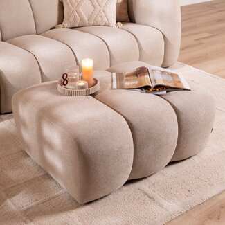 Hocker Luca Chenille beige