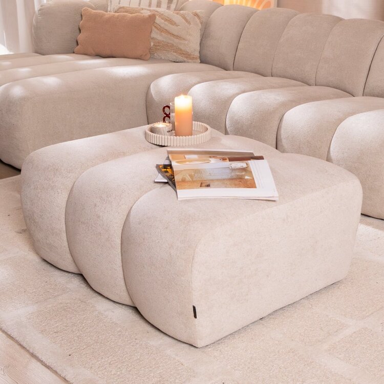 Hocker Luca Chenille beige