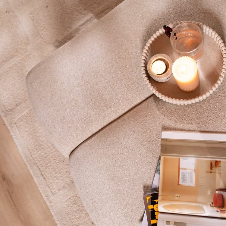 Hocker Luca Chenille beige