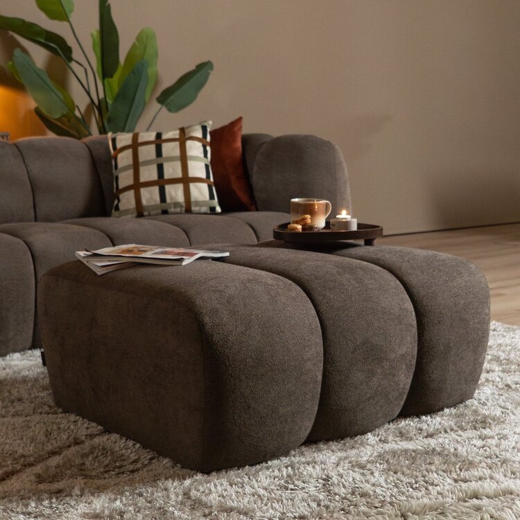 Hocker Luca Chenille braun