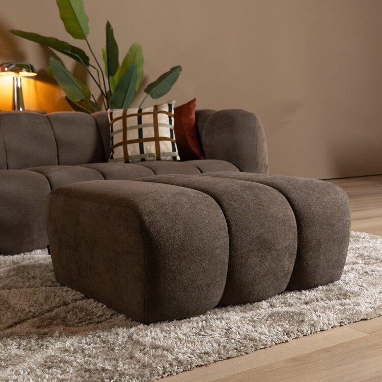 Hocker Luca Chenille braun